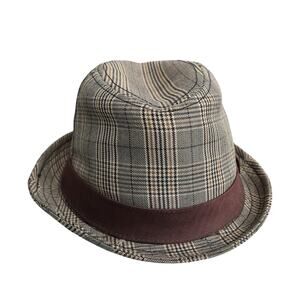 Men's Houndstooth Von Zipper Fedora/Mantell Hat - S/M